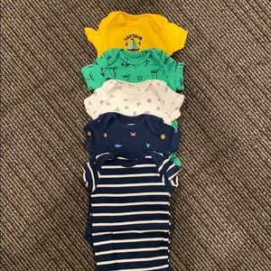 NWOT- 5pc Carter’s baby boy nautical onesie bundle